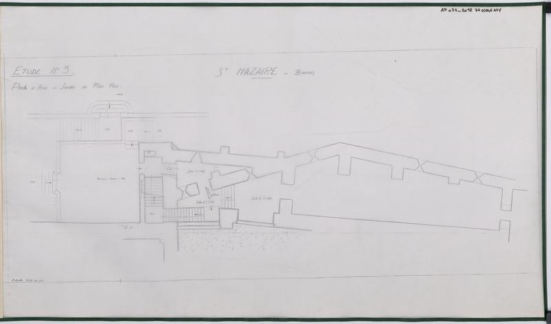 Aménagement du musée lapidaire, étude n°3, porte d accès au jardin de plain pied.