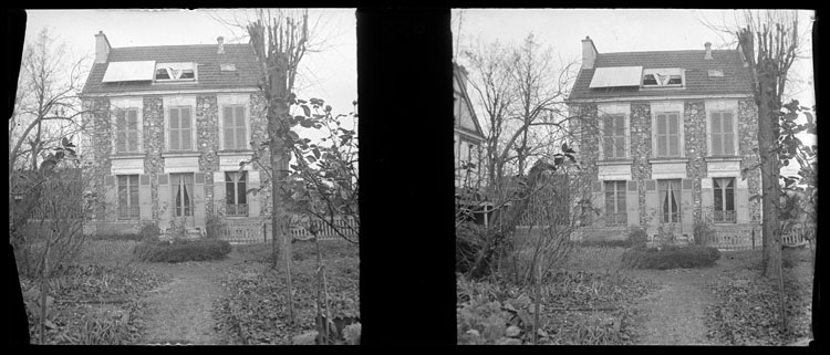 Villa de M. Saget vue du jardin ; Observatoire aménagé sur le toit