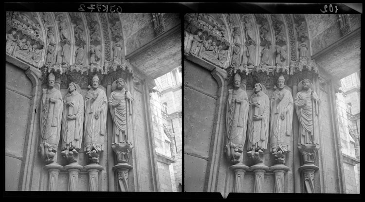 Portail sud : statues-colonnes (Saint-Martin?)