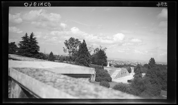 Vue aérienne du parc depuis une terrasse