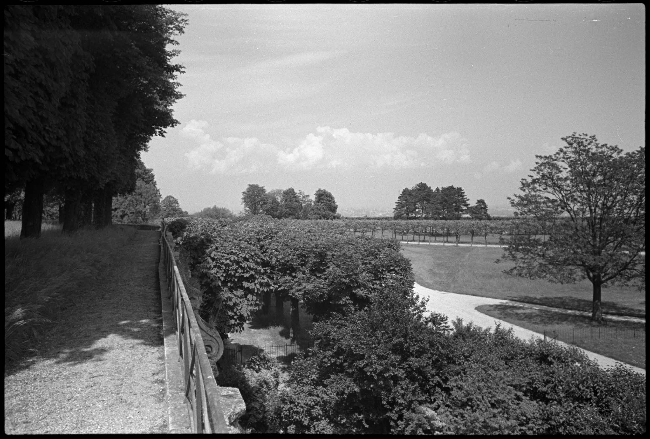 Deuxième terrasse : vue en direction du nord