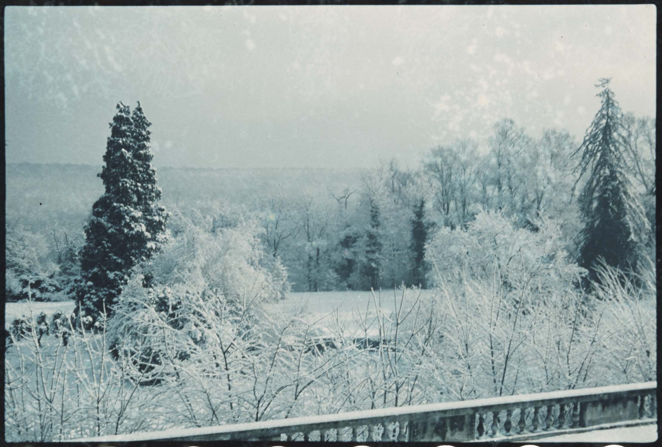 Neige : première terrasse de l’observatoire et panorama