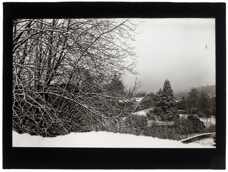 Terrasse sous la neige