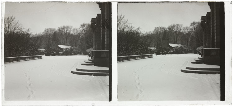 Terrasse de l’observatoire sous la neige