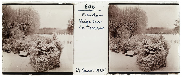 Neige à Meudon : la terrasse