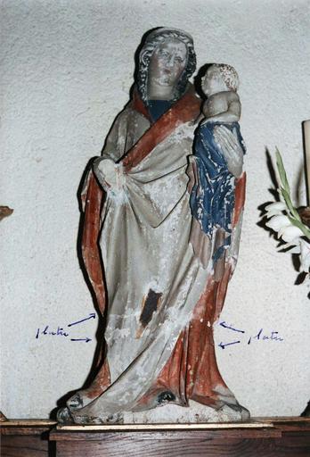statue : Vierge à l'Enfant, avant restauration - © Ministère de la Culture (France), Médiathèque du patrimoine et de la photographie (objets mobiliers), tous droits réservés