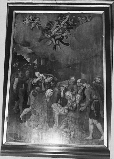 tableau : L'Adoration des bergers, huile sur toile, 16e-17e siècles - © Ministère de la Culture (France), Médiathèque du patrimoine et de la photographie (objets mobiliers), tous droits réservés