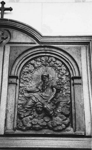 bas-relief : saint Marc, bois sculpté, 17e siècle