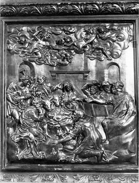 bas-relief : Adoration des bergers, vue générale