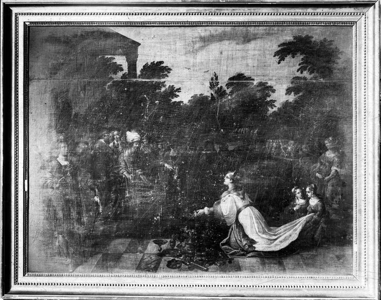 tableau : Salomon recevant la reine de Saba, vue générale