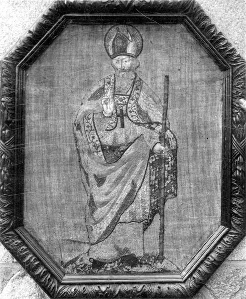 bannière de procession (bannière de confrérie) : saint Blaise, vue générale - © Ministère de la Culture (France), Médiathèque du patrimoine et de la photographie (objets mobiliers), tous droits réservés