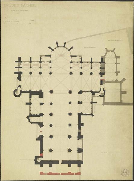 Plan avec l'indication des travaux de restauration à effectuer