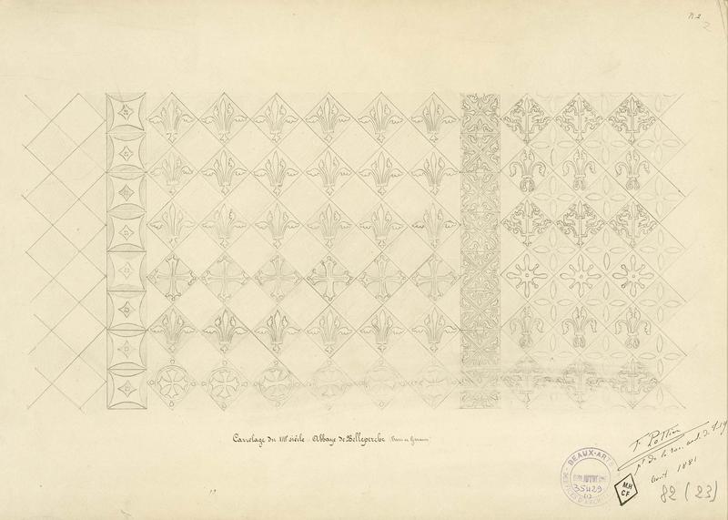 Plan du carrelage du XIIIème siècle