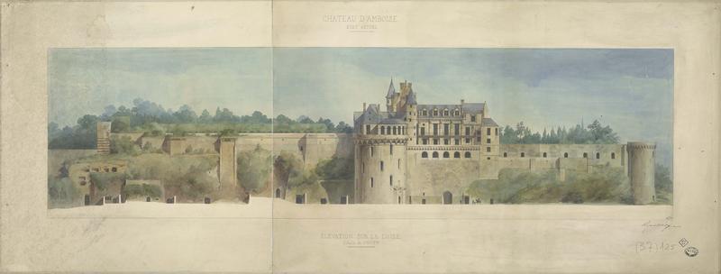 État actuel : élévation de la façade sur la Loire