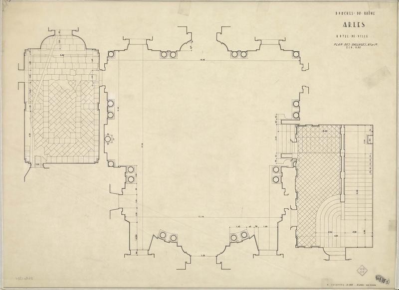 Plan des dallages du rez-de-chaussée et du premier étage