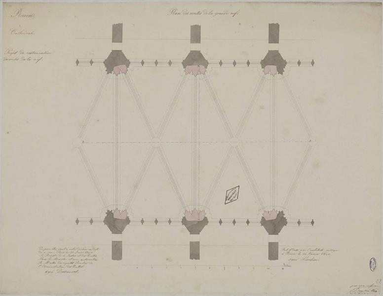 Plan des voutes de la grande nef