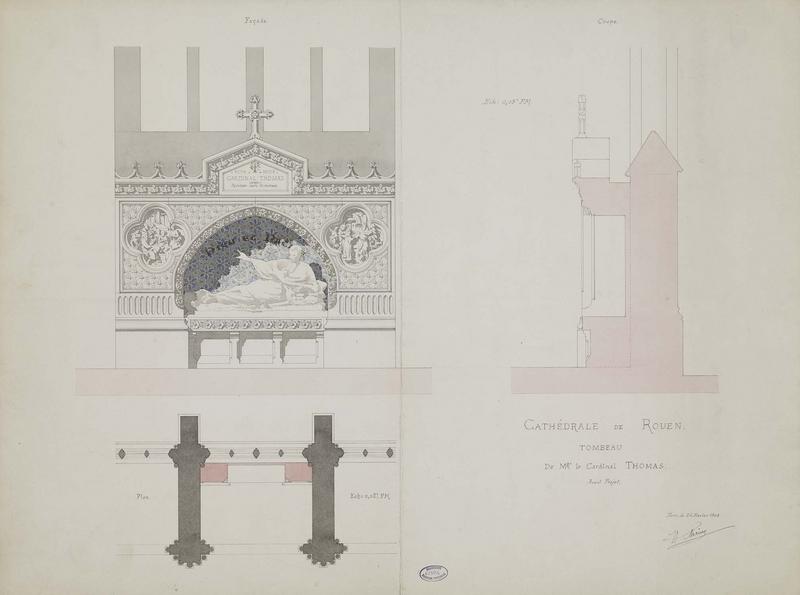 Chapelle sainte-Marguerite : avant-projet du tombeau du cardinal Thomas