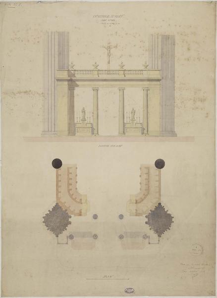 Jubé : plan et élévation