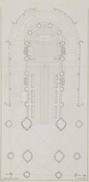 Plan de la croisée du transept et du choeur