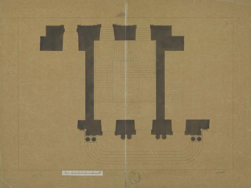 Plan de l'escalier de Gaston d'Orléans