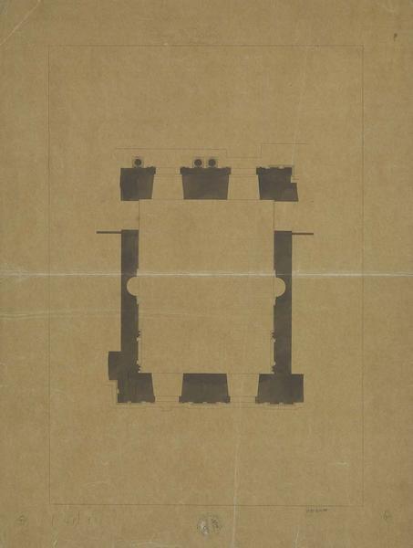 Plan de l'escalier de Gaston d'Orléans