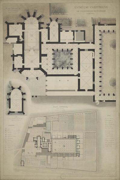 Plan détaillé. Plan général, état actuel. Plan de la Chapelle des Étrangers