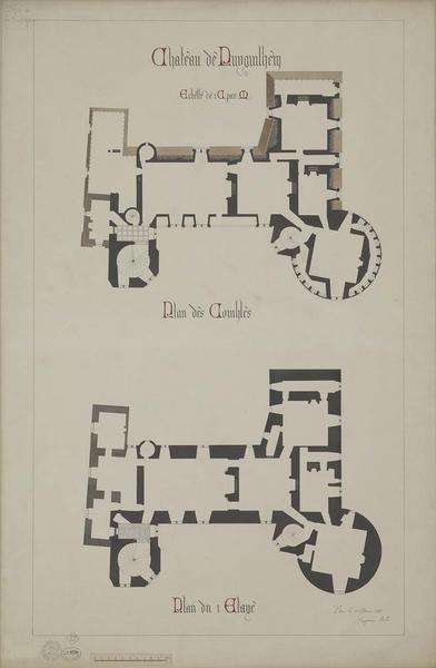 Plan des combles. Plan du premier étage