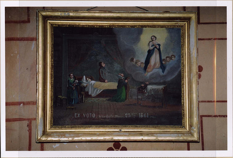 ex-voto : Bénédicte Monie 25 Dbre 1861