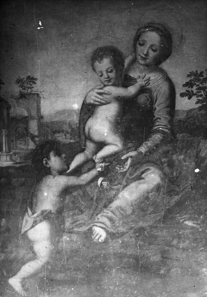 tableau : Vierge l'enfant et saint Baptiste (la), vue générale