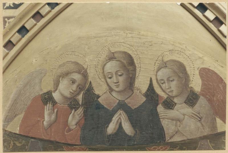 tableau : le Couronnement de la Vierge,détail des anges