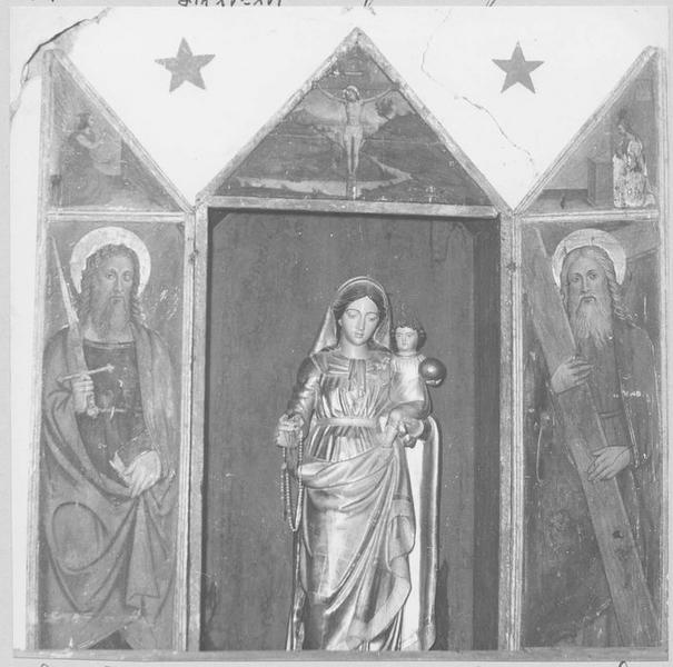 retable : Annonciation, saint Paul, saint André, vue générale