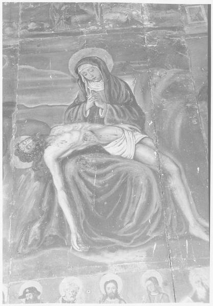 tableau : Notre-Dame-de-Pitié entre saint Honoré et sainte Madeleine, détail pietà