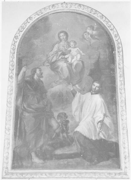 tableau : Vierge à l'Enfant entre saint Roch et saint Ignace de Loyola