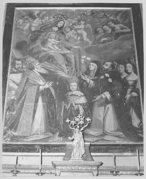 tableau : Donation du rosaire et voeu de Louis XIII (?)