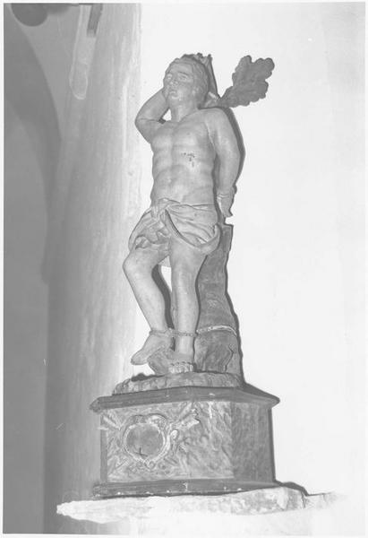 statue-reliquaire : saint Sébastien