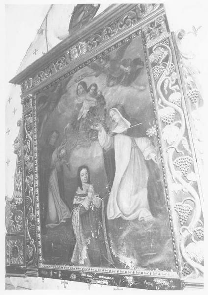 tableau : la Donation du rosaire avec Louis XIV enfant