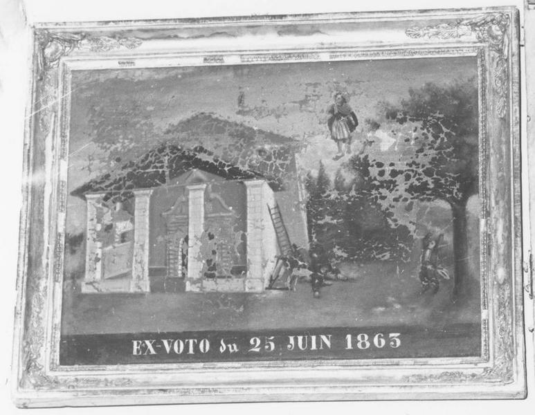 tableau ex-voto : chute du haut de Notre-Dame de toutes autres - © Ministère de la Culture (France), Médiathèque du patrimoine et de la photographie (objets mobiliers), tous droits réservés