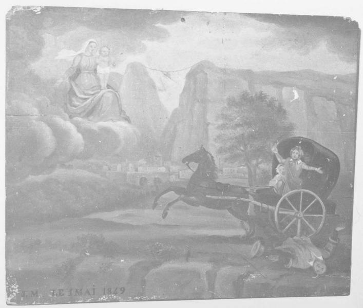 ex-voto : accident hippomobile - © Ministère de la Culture (France), Médiathèque du patrimoine et de la photographie (objets mobiliers), tous droits réservés