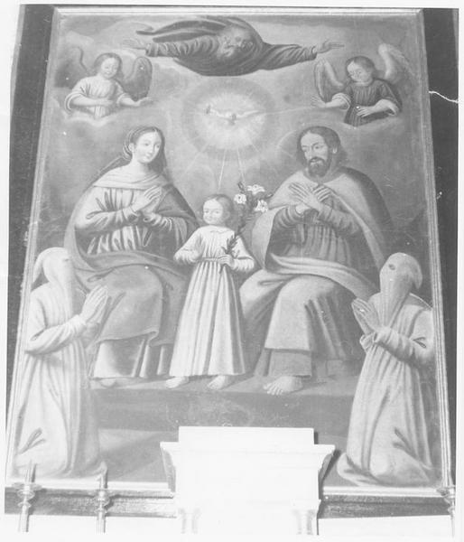 tableau : La Sainte Famille avec deux pénitents - © Ministère de la Culture (France), Médiathèque du patrimoine et de la photographie (objets mobiliers), tous droits réservés