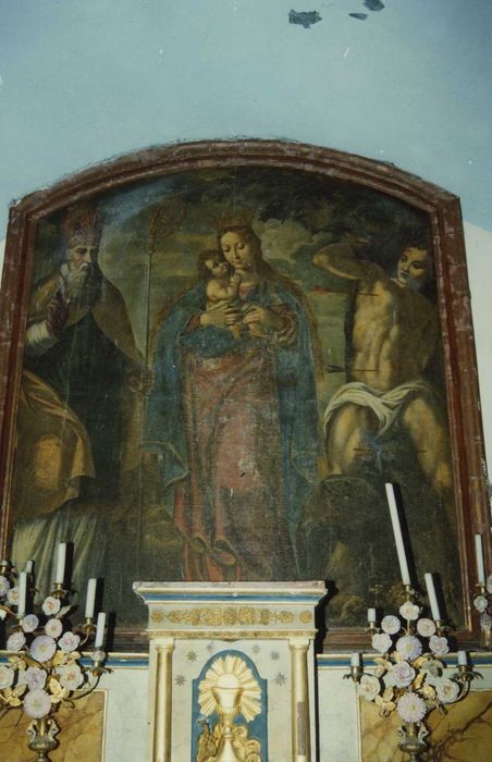 tableau : Vierge à l'Enfant avec saint Pons et saint Sébastien - © Ministère de la Culture (France), Médiathèque du patrimoine et de la photographie, diffusion RMN-GP
