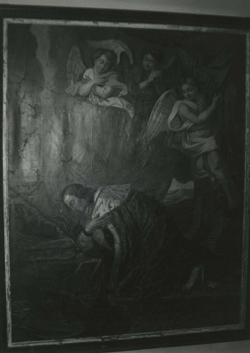 tableau : Saint Louis adorant un crucifix et une couronne d'épines, vue générale - © Ministère de la Culture (France), Médiathèque du patrimoine et de la photographie, diffusion RMN-GP