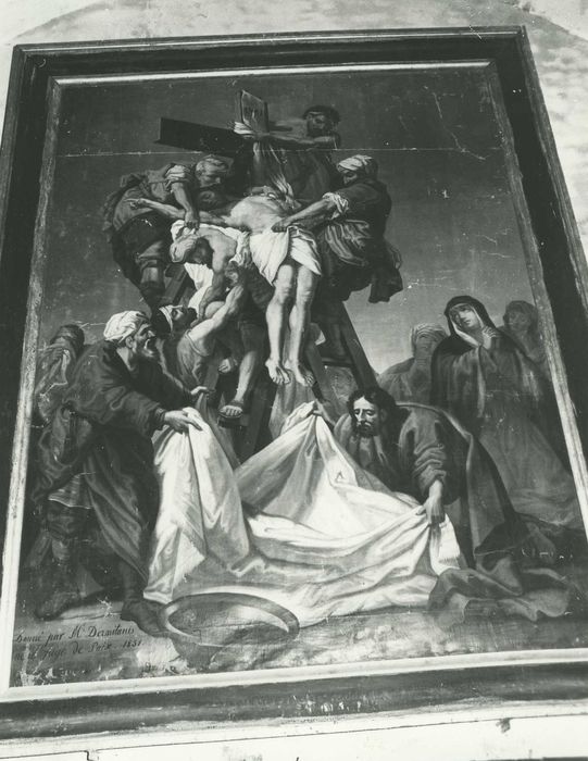 tableau : Descente de croix, vue générale