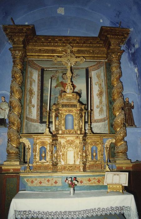 retable et son tableau : Saint Vincent, vue générale
