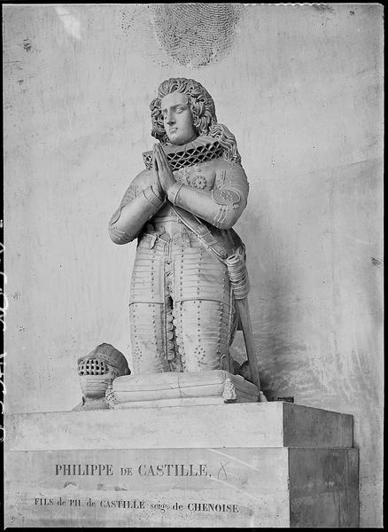 Statue funéraire de Philippe de Castille, seigneur de Chenois : ronde-bosse de Philippe de Castille en armure