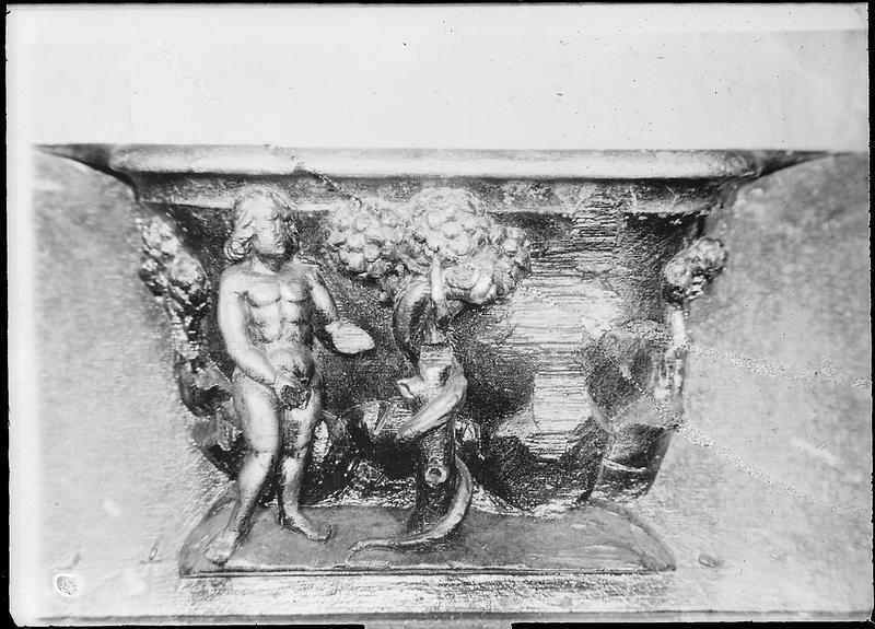 Miséricorde de stalle : Adam, la pomme et le serpent