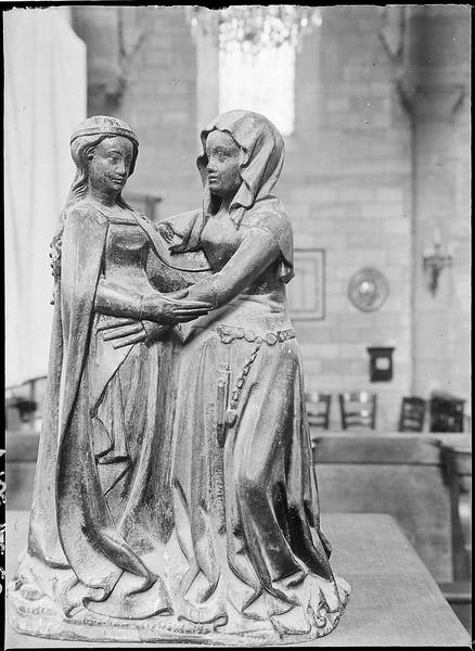 Groupe sculpté : la Visitation (élément de retable) - © Ministère de la Culture (France), Médiathèque du patrimoine et de la photographie, diffusion RMN-GP