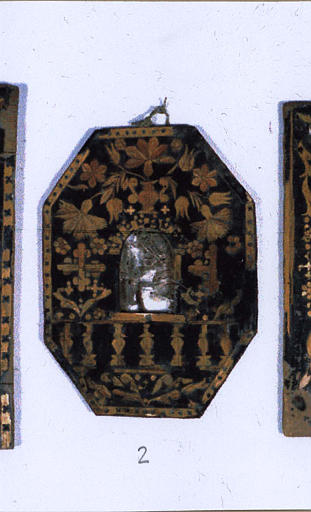 Gravure avec cadre octogonal