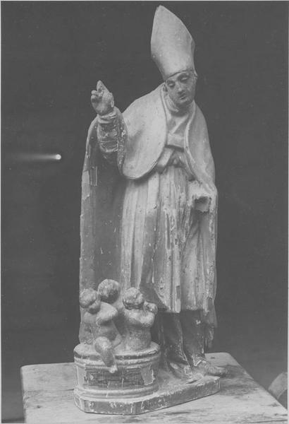 retable, détail d'une statuette : saint Nicolas