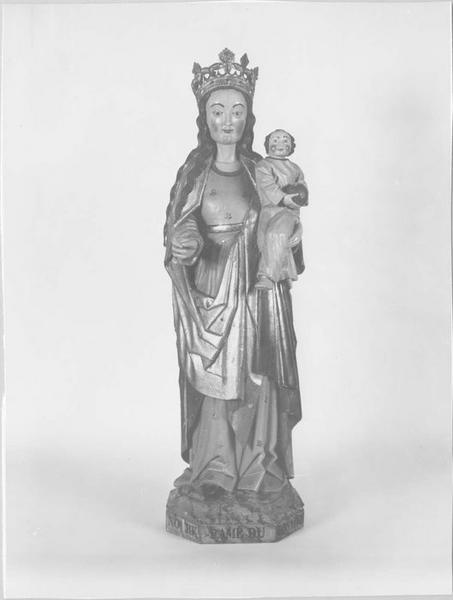 statue : Vierge à l'Enfant, dite Notre-Dame du Rosaire, vue générale