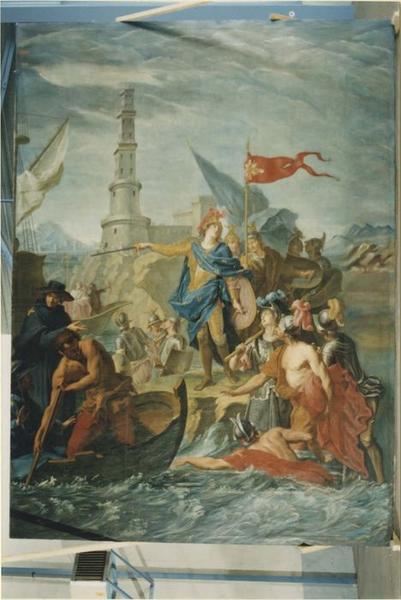 Tableau : saint Louis partant pour la croisade, vue générale